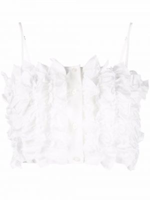 Ruffle crop top Msgm hvit