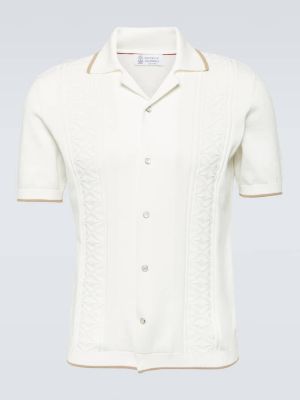Camicia di cotone in maglia Brunello Cucinelli