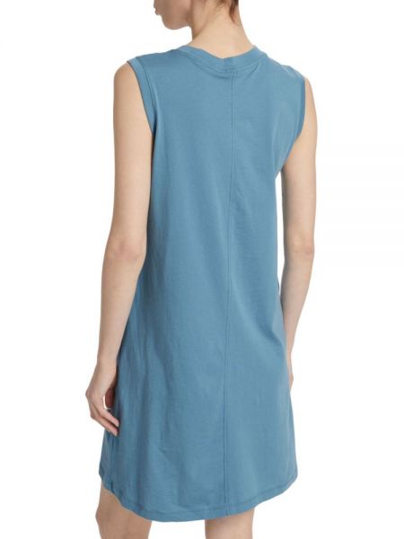 Платье мини без рукавов из джерси Atm Anthony Thomas Melillo синее