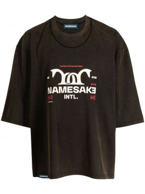 T-shirt Namesake marrone