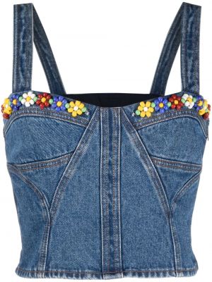 Perler crop top Msgm blå