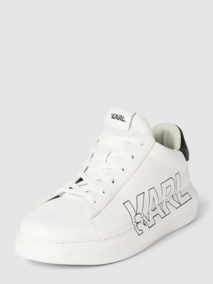 Sneakersy z nadrukiem Karl Lagerfeld białe