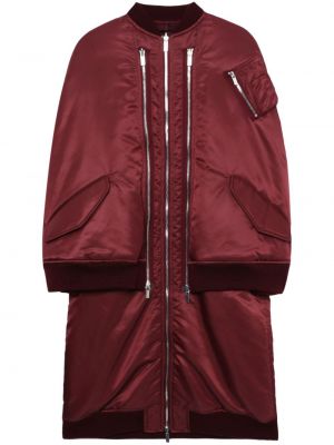 Kabát na zips Noir Kei Ninomiya vínová