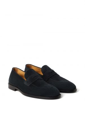 Semišové loafers Brunello Cucinelli černé
