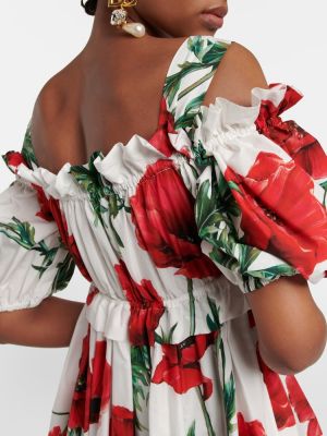Květinové bavlněné midi šaty Dolce&gabbana