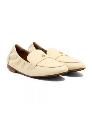Loafers de cuero Tory Burch beige