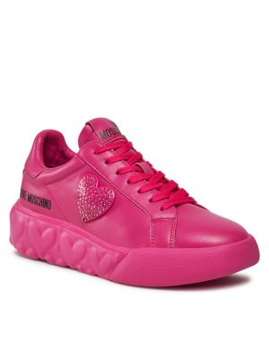 Sneakers Love Moschino ροζ