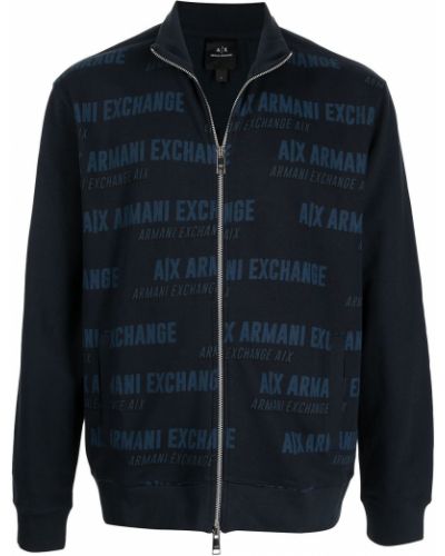Sudadera con estampado Armani Exchange azul