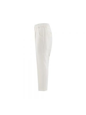 Jedwabne spodnie sportowe Kiton białe