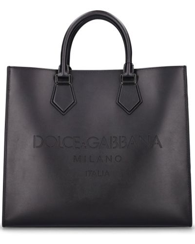 Dolce & Gabbana | Hombre Bolso Tote De Piel Suave Negro Unique Dolce & Gabbana