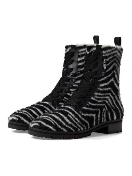 Ботинки с принтом зебра Kate Spade New York черные