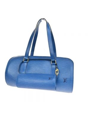 Torebka skórzana Louis Vuitton Vintage niebieska