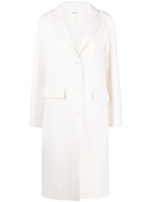 Vlněný kabát s knoflíky P.a.r.o.s.h. bílý
