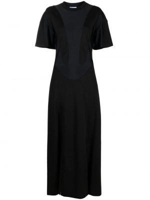 Bavlněné dlouhé šaty Mugler černé