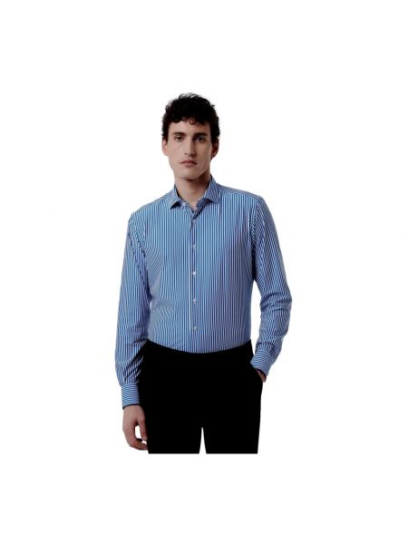 Koszula slim fit w paski Xacus niebieska