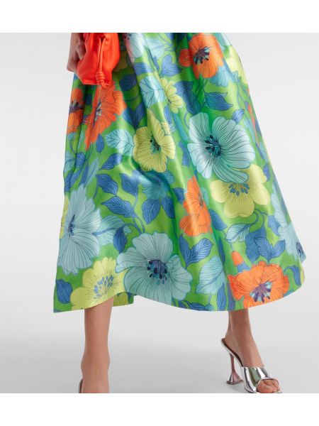 Satenska midi haljina s cvjetnim printom Alemais