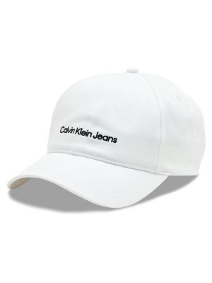 Kepurė su snapeliu Calvin Klein Jeans balta