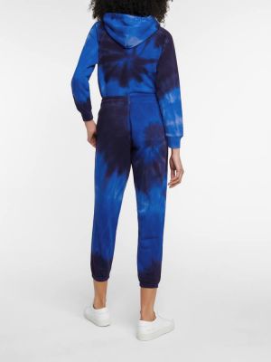 Памучни спортни панталони от джърси с tie-dye ефект Polo Ralph Lauren синьо