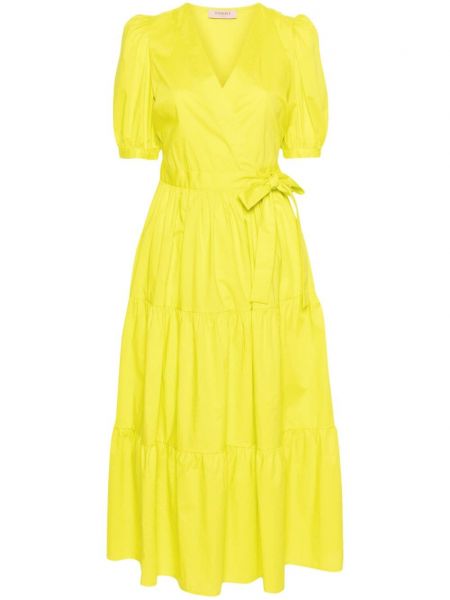 Τυλιχτό φόρεμα Twinset κίτρινο