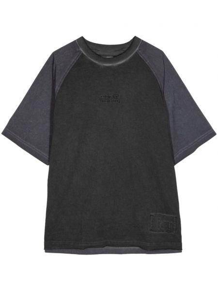 T-shirt brodé en coton Izzue gris