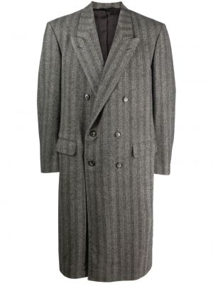 Pruhovaný kabát A.n.g.e.l.o. Vintage Cult sivá