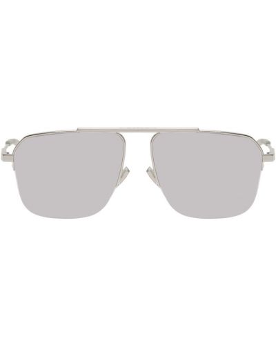Солнцезащитные очки Bottega Veneta, серебряные