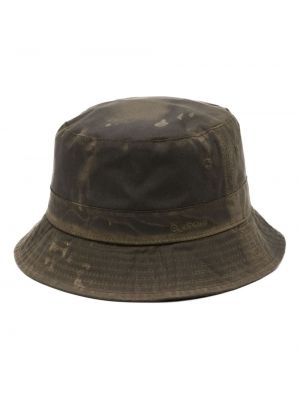 Памучна шапка Barbour зелено
