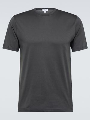 T-shirt en coton Sunspel gris