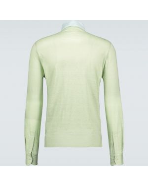 Košile z lyocellu relaxed fit Caruso zelená