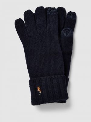 Шерстяные перчатки Polo Ralph Lauren черные