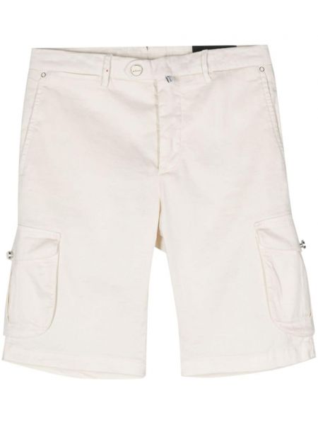 Lanene kratke hlače kargo Kiton bijela