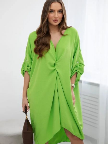 Φόρεμα με λαιμόκοψη v Kesi πράσινο