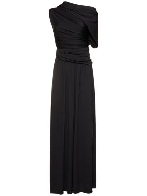 Sukienka długa z dżerseju drapowana Altuzarra czarna