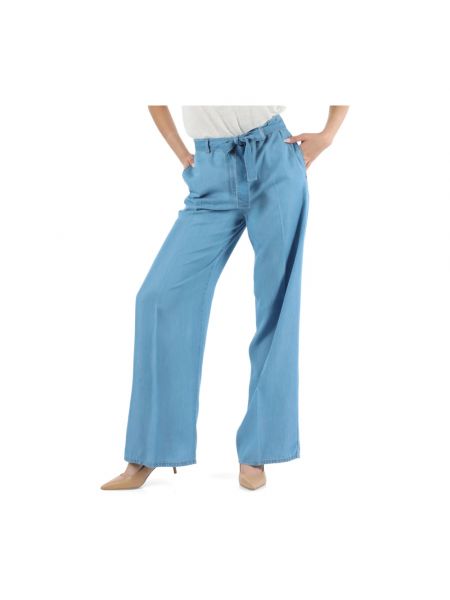 Spodnie z lyocellu Pennyblack niebieskie