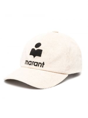 Cappello con visiera ricamato Isabel Marant beige