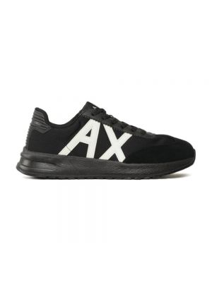Sneakersy z siateczką Armani Exchange czarne