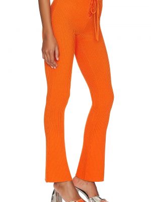 Кружевные брюки на шнуровке Camila Coelho оранжевые