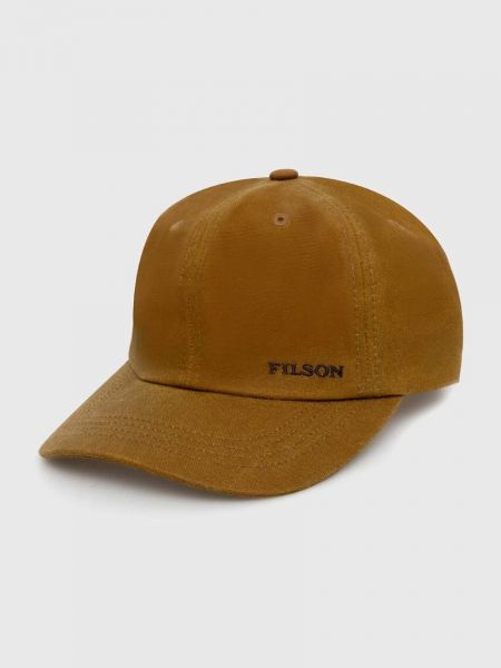 Pamučna kapa Filson smeđa