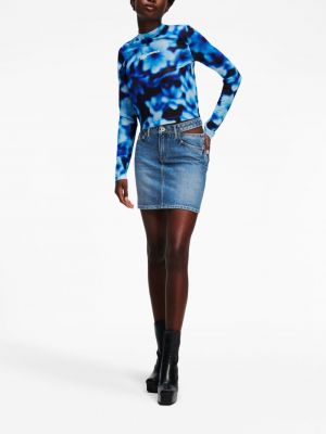 Džínová sukně Karl Lagerfeld Jeans modré