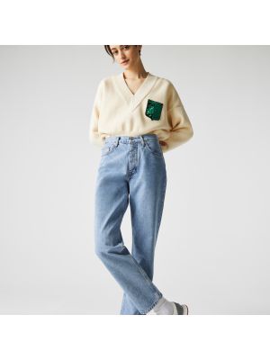 Женские джинсы Lacoste Casual Fit с завышенной талией из японского денима