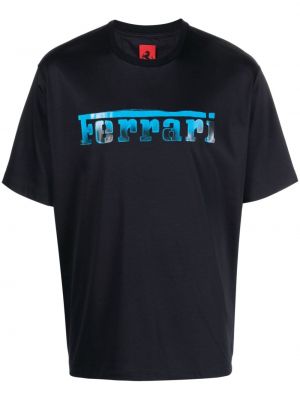 T-shirt aus baumwoll mit print Ferrari blau