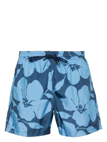 Geblümte shorts mit print Canali blau