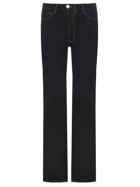 Хлопковые прямые джинсы 3x1 черные