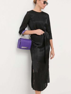 Midi šaty Armani Exchange černé