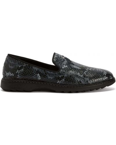 Pantofi loafer cu imagine cu model piele de șarpe Giuseppe Zanotti negru
