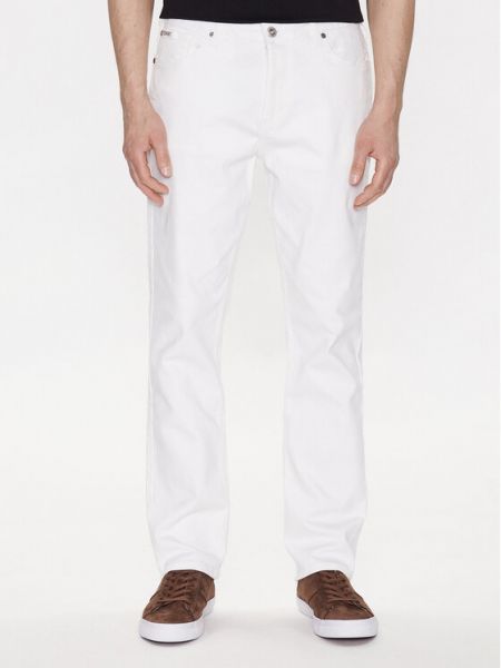 Jeans large Lindbergh blanc