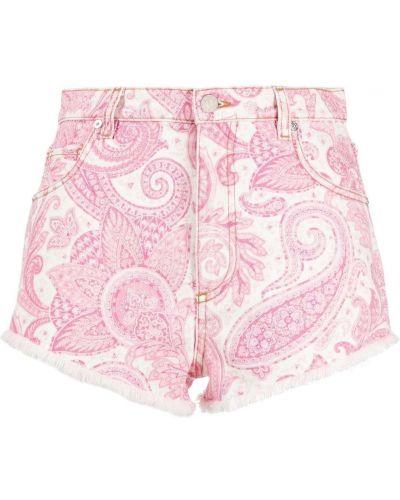 Paisley trykt jeans-shorts Etro hvit