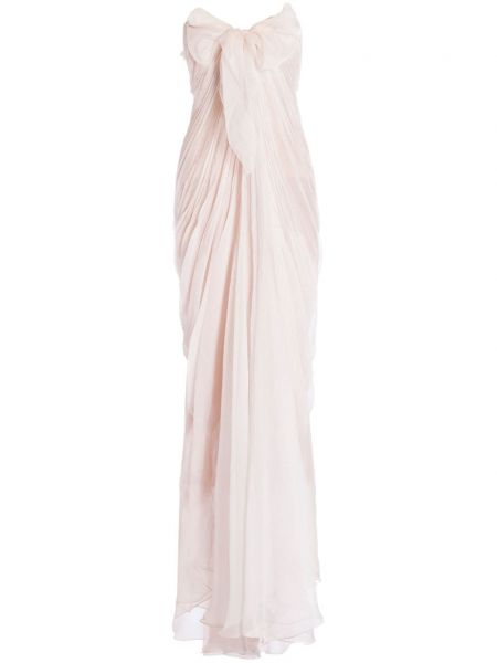 Вечерна рокля с панделка Maria Lucia Hohan розово