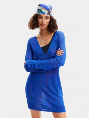 Priliehavé šaty Desigual modrá