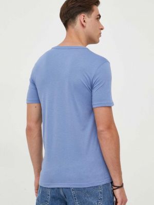 Bavlněné tričko s potiskem United Colors Of Benetton modré